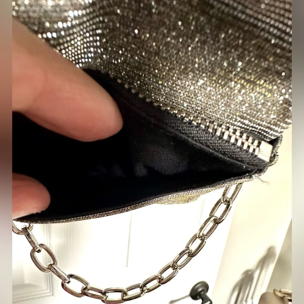 RARE Zadig & Voltaire NWOT Mini Rockyssime Grigri Sparkle Clutch